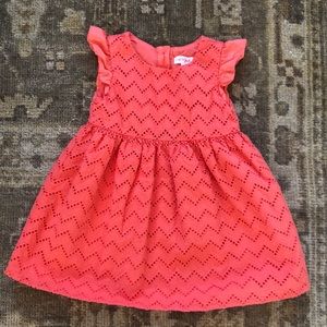 Cat & Jack coral eyelet dress 2T